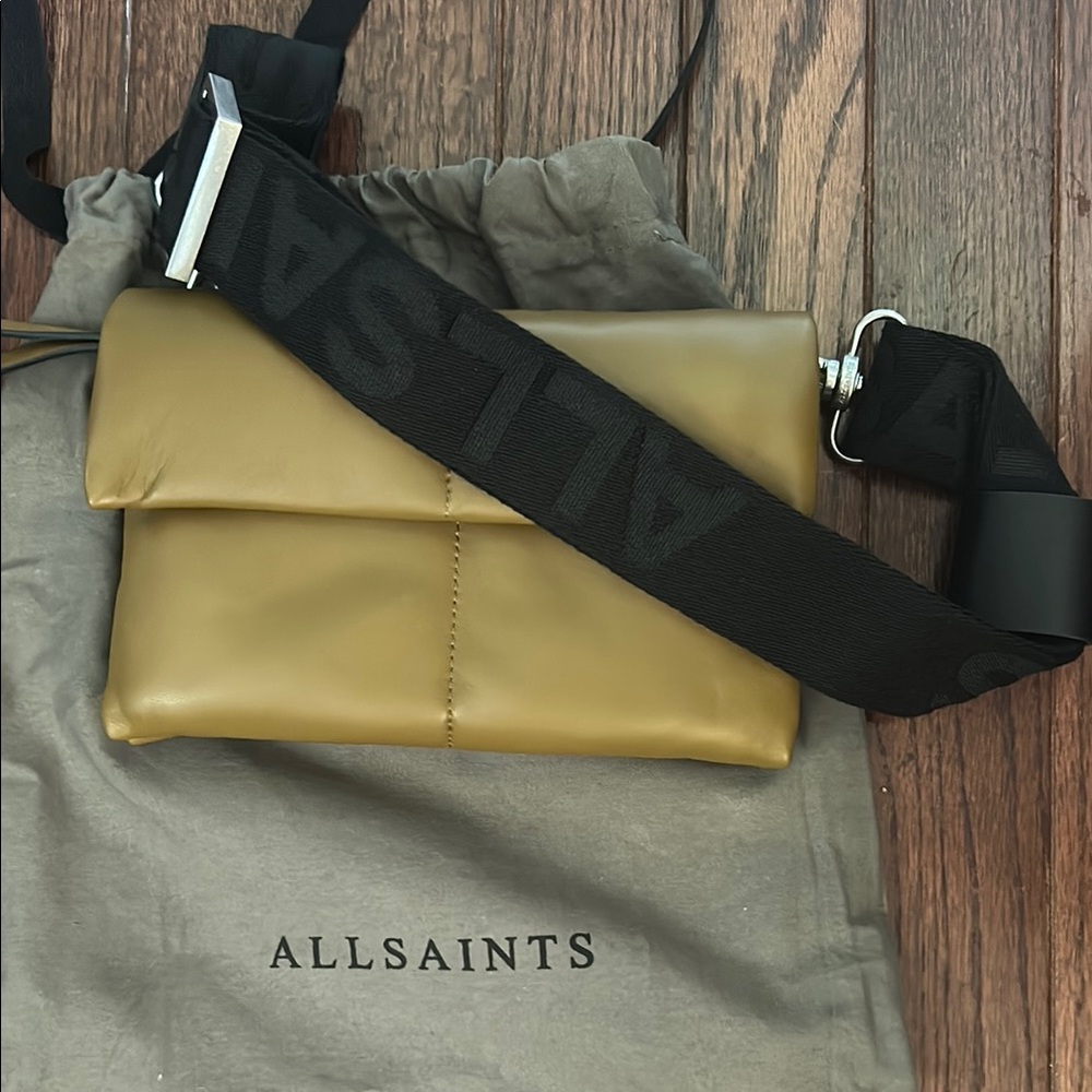 All Saints Ezra Quilted Leather Crossbody Bag